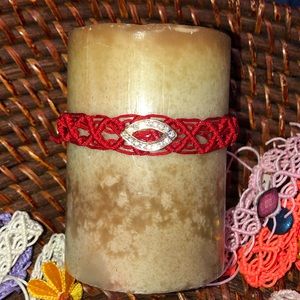 Candle decor lace wreath adjustable crystal NEW